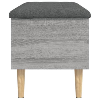 vidaXL Banco con almacenaje madera ingeniería gris Sonoma 82x42x46 cm