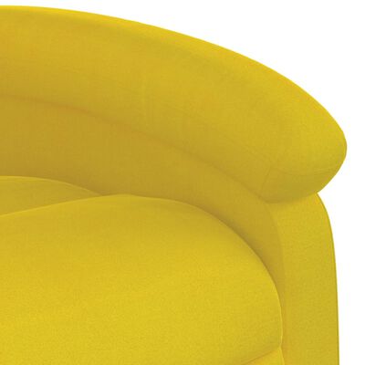 vidaXL Sillón de masaje reclinable de terciopelo amarillo