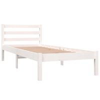 vidaXL Estructura de cama madera maciza de pino blanco 75x190 cm