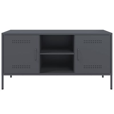 vidaXL Mueble de TV de acero gris antracita 100,5x39x50,5 cm