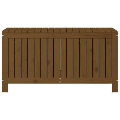 vidaXL Caja de almacenaje jardín madera pino marrón miel 115x49x60 cm