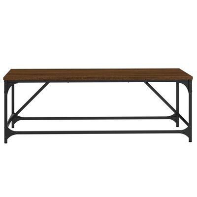 vidaXL Mesa de centro madera contrachapada marrón roble 100x50x35 cm