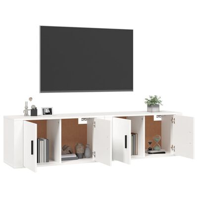 vidaXL Muebles para TV de pared 2 uds blanco 80x34,5x40 cm