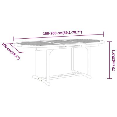 vidaXL Juego de comedor para jardín 7 pzas madera maciza de eucalipto