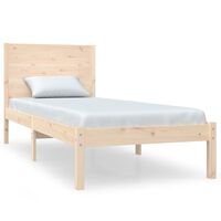 vidaXL Estructura de cama madera maciza 75x190 cm