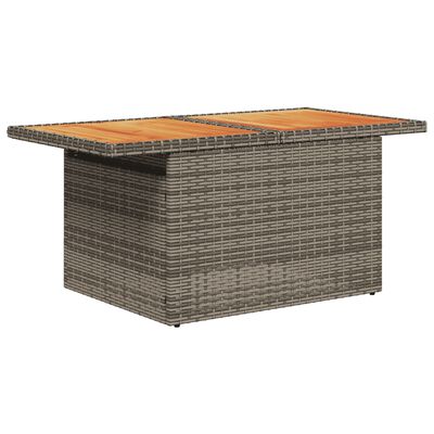 vidaXL Set de muebles de jardín 9 pzas y cojines ratán sintético gris