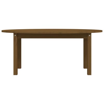 vidaXL Mesa de centro madera maciza de pino marrón miel 110x55x45 cm