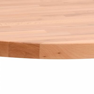 vidaXL Tablero redondo de madera maciza de haya Ø80x1,5cm