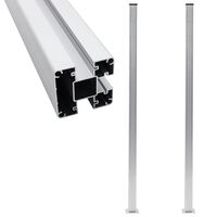 vidaXL Postes de valla 2 unidades aluminio 185 cm