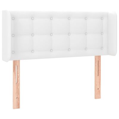 vidaXL Cabecero de cuero sintético blanco 93x16x78/88 cm