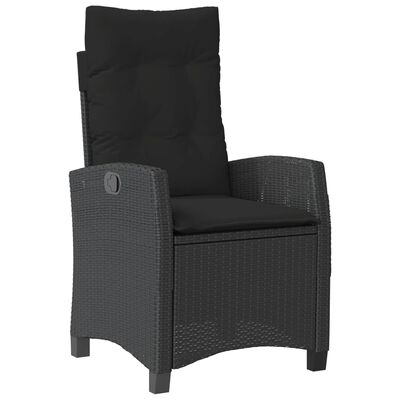 vidaXL Set de muebles jardín 5 pzas con cojines ratán sintético negro