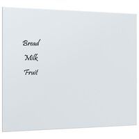 vidaXL Pizarra magnética de pared vidrio templado blanco 50x40 cm