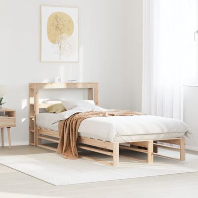 vidaXL Estructura de cama sin colchón madera maciza de pino 100x200 cm