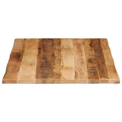 vidaXL Tablero de mesa borde natural madera maciza mango 90x80x2,5 cm