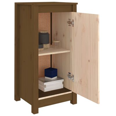 vidaXL Aparadores 2 uds madera maciza de pino marrón miel 39x35x80 cm