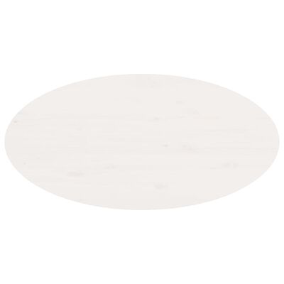 vidaXL Mesa de centro de madera maciza de pino blanco 80x40x35 cm