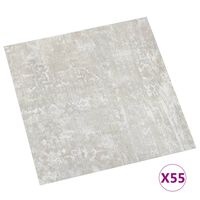 vidaXL Lamas para suelo autoadhesivas 55 uds PVC gris claro 5,11 m²