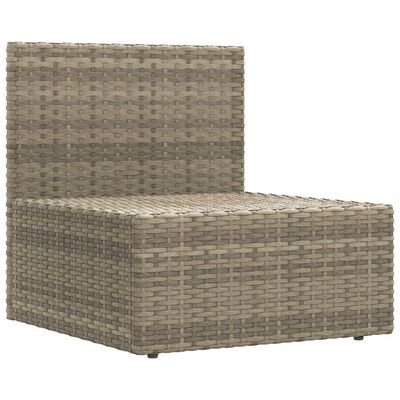 vidaXL Set de muebles de jardín 9 pzas y cojines ratán sintético gris