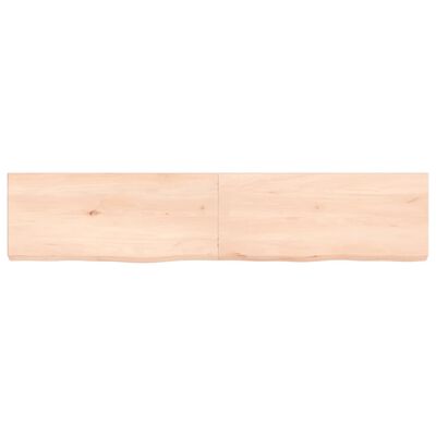 vidaXL Estante de pared madera maciza roble sin tratar 140x30x(2-6) cm