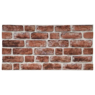 vidaXL Paneles de pared 3D diseño de ladrillo 10 uds EPS marrón oscuro