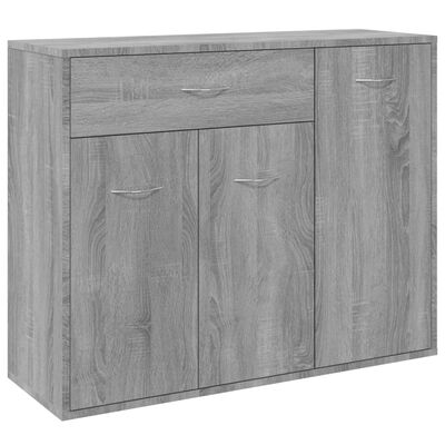 vidaXL Aparador de madera contrachapada gris Sonoma 88x30x70 cm
