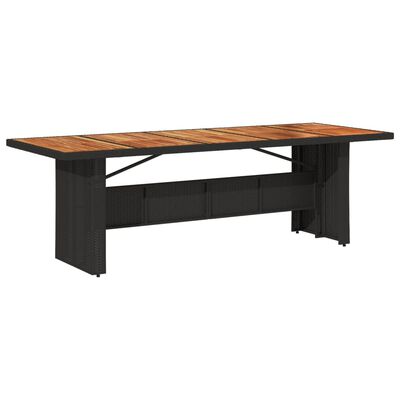 vidaXL Set de comedor de jardín 7 pzas y cojines ratán sintético negro