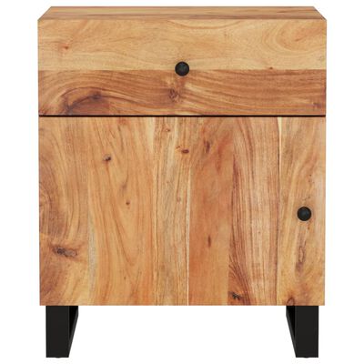 vidaXL Mesita de noche madera acacia madera contrachapada 50x33x60 cm