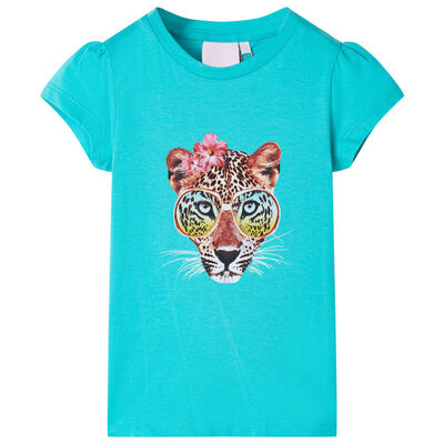 Camiseta infantil verde menta 104