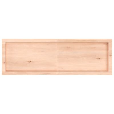 vidaXL Tablero de mesa madera maciza roble sin tratar 120x40x(2-6) cm