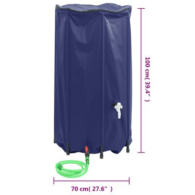 vidaXL Depósito de agua plegable con grifo PVC 380 l