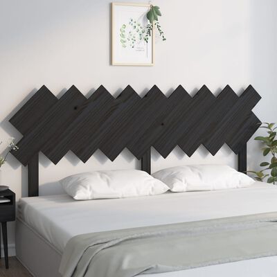 vidaXL Cabecero de cama madera maciza de pino negro 178x3x80,5 cm