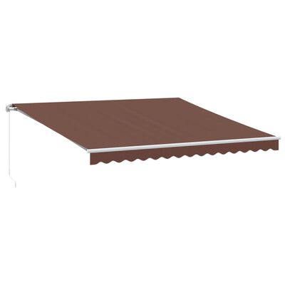 vidaXL Toldo retráctil manual marrón 400x300 cm