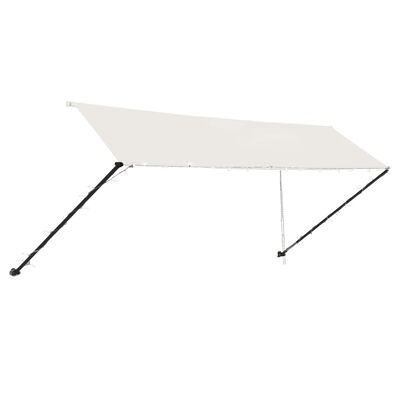 vidaXL Toldo retráctil con LED color crema 400x150 cm