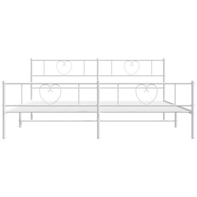 vidaXL Estructura cama sin colchón con estribo metal blanco 193x203 cm