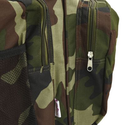 vidaXL Bolso de pesca impermeable tela Oxford verde camuflaje