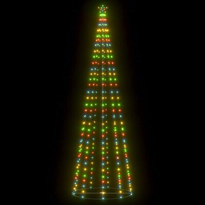 vidaXL Árbol de Navidad forma de cono 330 LEDs de colores 100x300 cm