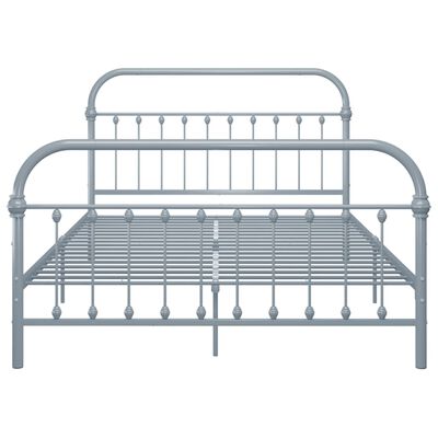 vidaXL Estructura de cama sin colchón metal gris 160x200 cm