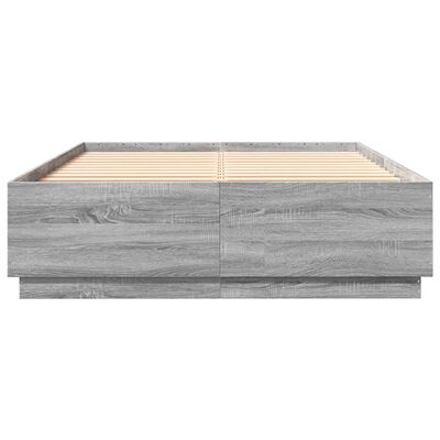 vidaXL Estructura de cama madera de ingeniería gris Sonoma 120x200 cm