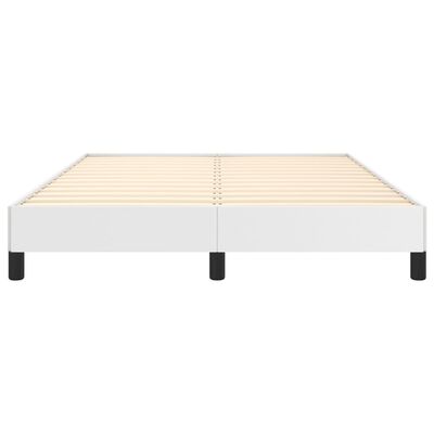 vidaXL Estructura de cama de cuero sintético blanco 140x200 cm