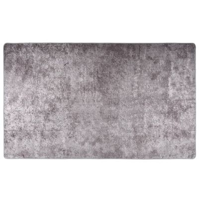 vidaXL Alfombra lavable antideslizante gris 120x170 cm