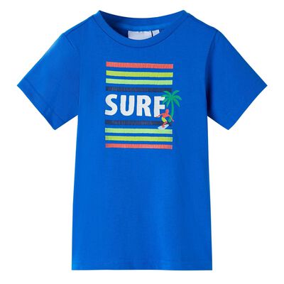 Camiseta infantil azul chillón 104