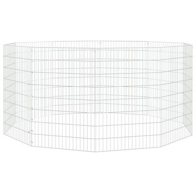 vidaXL Recinto animales corral 10 paneles hierro galvanizado 54x80 cm