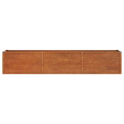 vidaXL Arriate oxidado de acero corten 240x40x45 cm