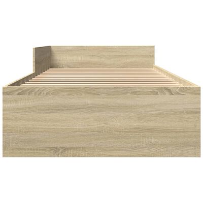 vidaXL Estructura de cama sin colchón madera roble Sonoma 90x200 cm