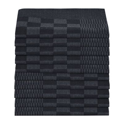 vidaXL Paños de cocina 20 uds algodón negro y gris 50x70 cm