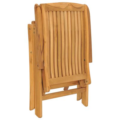 vidaXL Juego de comedor de jardín 7 piezas madera maciza de teca