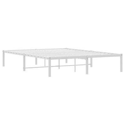 vidaXL Estructura de cama de metal blanca 140x190 cm