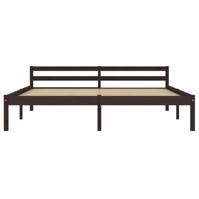 vidaXL Estructura cama sin colchón madera pino marrón oscuro 160x200cm