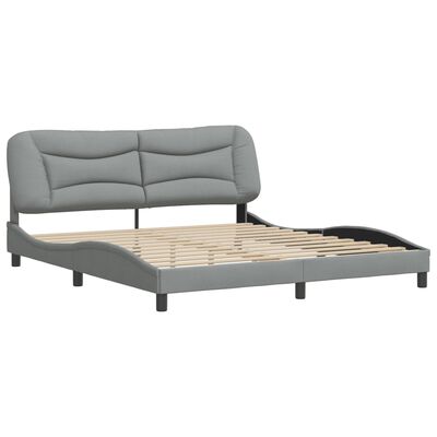 vidaXL Cama sin colchón tela gris claro 180x200 cm