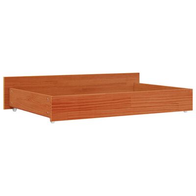 vidaXL Cajones de cama 4 uds madera maciza de pino marrón cera